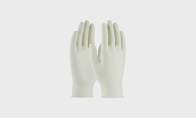 hands in rubber protective gloves playing the piano, protection