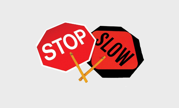 Stop / SlowPaddle Signs