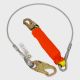 Guardian® Coated Shock Absorbing Cable Lanyard - Steel Snapp Hook Connector (Single Leg)