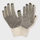 Cordova Knit Terry Glove, with PVC Dots and Finger Tips #3220DD - Closeout