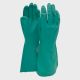 Nitrile Green Flock Lined Glove #WA8992-SM - Closeout