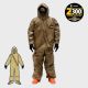 Kappler® Zytron® Z300 NFPA Certified Coverall with Elastic Hood, Wrists, Ankles & Gloves #Z3H427-92