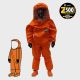 Kappler® Zytron® Z500 Level A Suit Front Entry w/ Flat Back & Knee Reinforcements #Z5H382