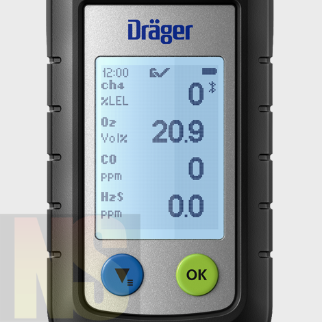 Draeger Safety X-am 5000 Gas Monitor with O2,LEL,CO, H2S Sensors and Charger